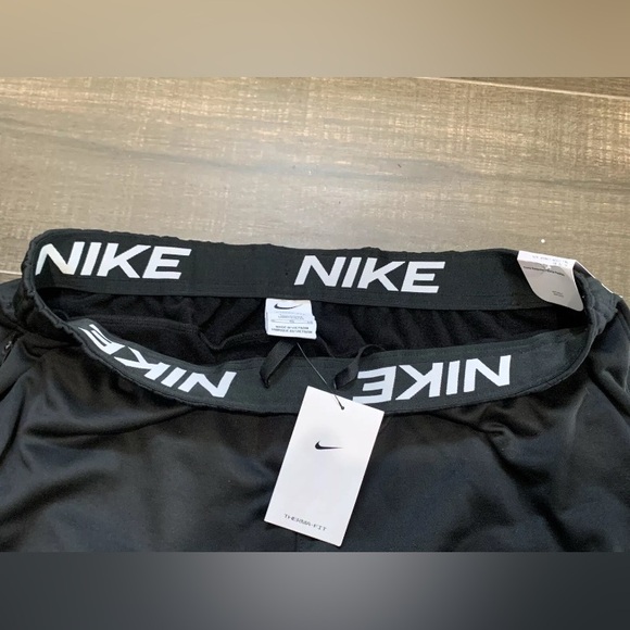 NEW Nike Therma Men's Small Therma-FIT Open Hem Fitness Pants - Black/White - Picture 7 of 10